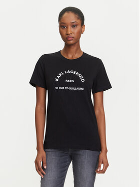 KARL LAGERFELD KARL LAGERFELD Camiseta A3W17105 Negro Regular Fit