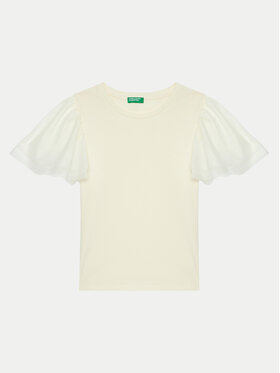 United Colors Of Benetton United Colors Of Benetton Футболка 3Q8DC10LW Écru Regular Fit