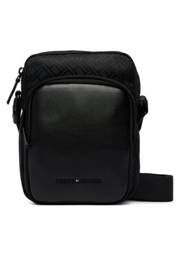 Tommy Hilfiger Мъжка чантичка Tommy Hilfiger Th Nylon Jaquard Mini Reporter AM0AM14412 Черен