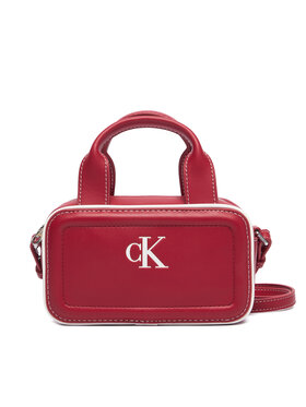 Calvin Klein Ročna torba Calvin Klein Contrast Ck Mini Bauletto Bag LV04F1257G Bordo rdeča