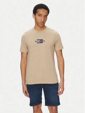 Tommy Hilfiger Tommy Hilfiger Majica Flag Box MW0MW38636 Bež Regular Fit