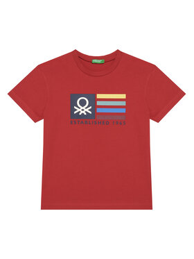 United Colors Of Benetton United Colors Of Benetton Camiseta 3I1XC10Q4 Rojo Regular Fit