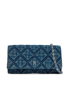 Tommy Hilfiger Handtasche Tommy Hilfiger Th Feminine Wallet Chain Denim AW0AW18903 Blau