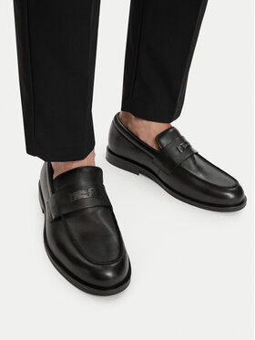Calvin Klein Félcipő Calvin Klein Ess Rubber Loafer Hw Plaq Va Lth HM0HM02177 Fekete