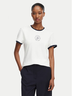 Tommy Hilfiger Tommy Hilfiger Camiseta Th Roundal WW0WW50032 Blanco Regular Fit