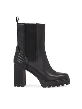 Calvin Klein Jeans Členková obuv Calvin Klein Jeans Platform Chelsea Lth Wn YW0YW01140 Čierna