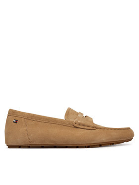 Tommy Hilfiger Mocasines Tommy Hilfiger Flag Soft Suede Driver Loafer FW0FW08558 Marrón