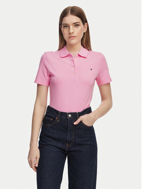 Tommy Hilfiger Tommy Hilfiger Polo 1985 WW0WW43225 Rosa claro Slim Fit