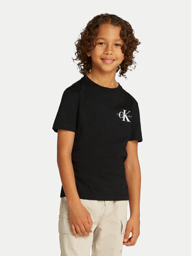 Calvin Klein Jeans Calvin Klein Jeans Marškinėliai Monologo IU0IU00678 Juoda Regular Fit