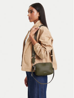 Calvin Klein Torebka Calvin Klein Webbing 2X Strap Camera Bag LV04F3656G Zielony ciemny