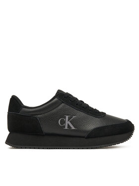 Calvin Klein Jeans Сникърси Calvin Klein Jeans Runner Laceup Low Mix Mg YW0YW01798 Черен