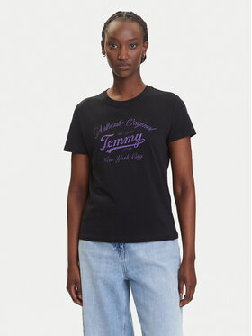 Tommy Jeans Tommy Jeans Majica Essential DW0DW21404 Črna Regular Fit