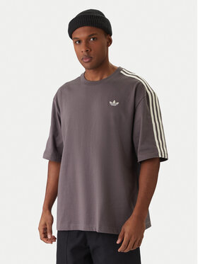 adidas adidas Футболка adicolor 3-Stripes KE1591 Сірий Oversize