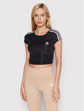 adidas adidas Футболка adicolor Classics 3-Stripes HM4710 Чорний Slim Fit
