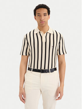 Tommy Hilfiger Tommy Hilfiger Polo MW0MW42770 Κρεμ Regular Fit