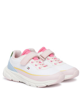 Tommy Hilfiger Superge Tommy Hilfiger Low Cut Lace-Up/Velcro Sneaker T1A9-35107-1861 S Pisana