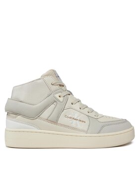 Calvin Klein Jeans Сникърси Calvin Klein Jeans Basket Cupsole High Mix Ml Fad YW0YW01300 Бежов