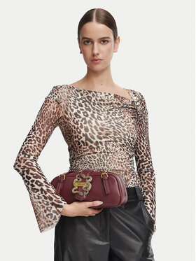 Just Cavalli Дамска чанта Just Cavalli Iconic Snakes 81RA4BA5 ZSA89 Тъмночервен