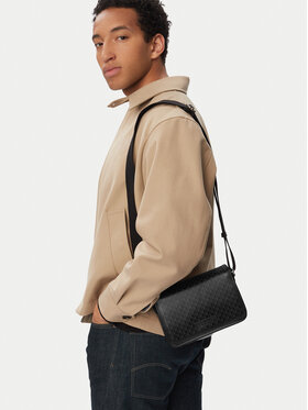 Calvin Klein Maža rankinė Calvin Klein Emblem Aop Coated Small Flap Mes LV04D3396G Juoda