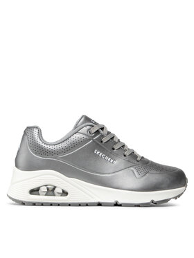 Skechers Sneakersy Skechers Rose Bold 73691/GUN Strieborná