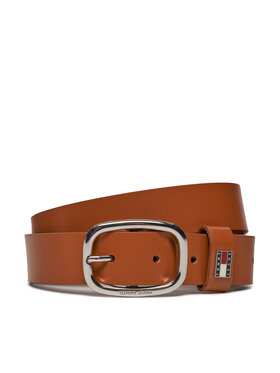 Tommy Jeans Pasek Damski Tommy Jeans Tjw Oval 3.0 AW0AW15836 Brązowy