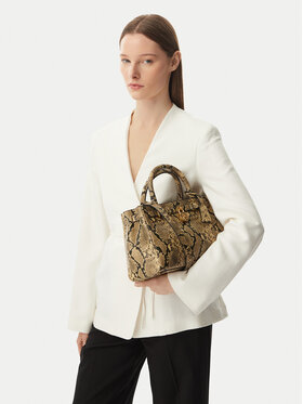 Tommy Hilfiger Handtasche Tommy Hilfiger American Icon Mini Tote Snake AW0AW18818 Braun