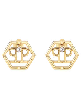 PHILIPP PLEIN Náušnice PHILIPP PLEIN Hexagon PJ2AA06EU Zlatá