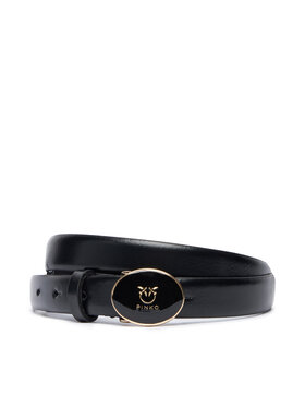 PINKO Dámský pásek PINKO Round Enamel H2 Belt 20252 PLT01 105466.A2QL Černá