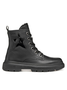 Geox Botine Geox J Kiddartah J56MGG 08566 C9999 D Negru