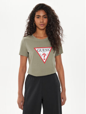 Guess Guess T-Shirt W1YI1B I3Z14 Πράσινο Regular Fit