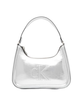 Calvin Klein Soma Calvin Klein Bold Ck Metallic Shoulder Bag LV04F3332G Sudraba