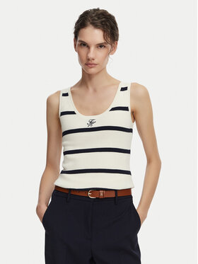 Tommy Hilfiger Tommy Hilfiger Top WW0WW48480 Crema Slim Fit