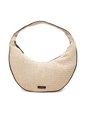 Calvin Klein Kabelka Calvin Klein Pinched Raffia Large Shoulder Ba LV04F3060G Béžová