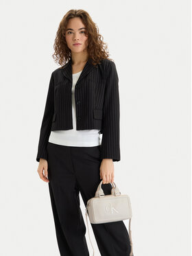 Calvin Klein Handtasche Calvin Klein Bold Ck Elongated Mini Tote LV04F3411G Weiß