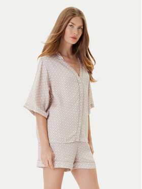 BOSS BOSS Pizsamaing Sateen 50545615 Bézs Relaxed Fit