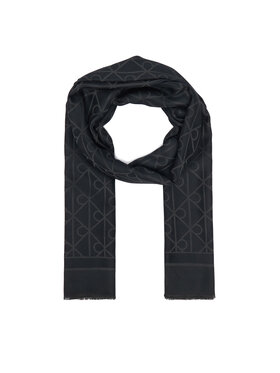 Calvin Klein Fular Calvin Klein Emblem Aop Glossy Tonal Scarf LV04F8096G Negru