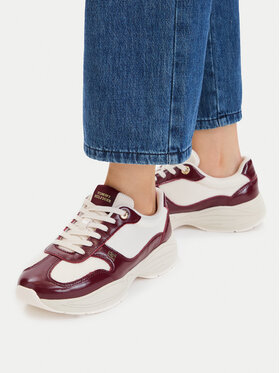 Tommy Hilfiger Sneakers Tommy Hilfiger Modern Runner Shiny Leather FW0FW09413 Dunkelrot
