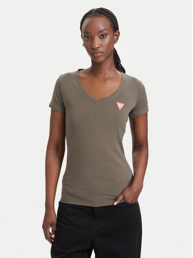 Guess Guess Camiseta W2YI45 J1314 Caqui Slim Fit