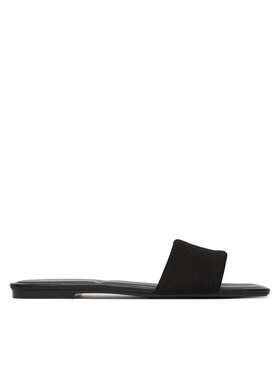 Calvin Klein Şlapi Calvin Klein Square Flat Sndl Canvas Hw HW0HW03129 Negru