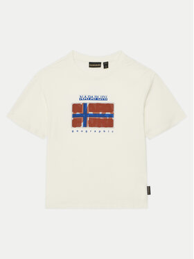 Napapijri Napapijri Футболка S-Sella NP0A4IGX D Écru Regular Fit
