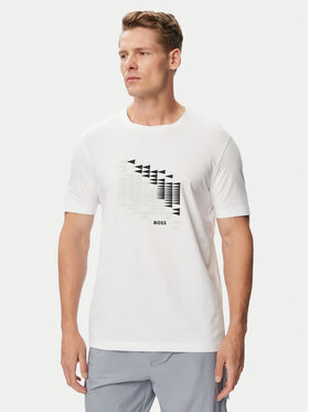 BOSS BOSS Camiseta Network Flag 50566853 Blanco Regular Fit