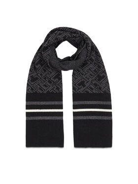 Tommy Hilfiger Šallīte Tommy Hilfiger Monogram Aop Scarf AM0AM12110 Melns