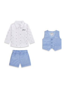 Guess Guess Набір сорочка, жилет і штани з текстилю I6RG12 WF6P0 Голубий Regular Fit