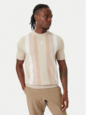 Beverly Hills Polo Club Beverly Hills Polo Club Camiseta M7611-HR Beige claro Regular Fit