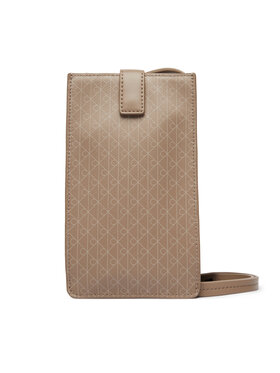 Calvin Klein Τσαντάκι Κινητού Calvin Klein Emblem Aop Phone Crossbody LV04F1115G Καφέ