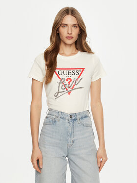 Guess Guess Футболка W5RI10 I3Z14 Écru Regular Fit