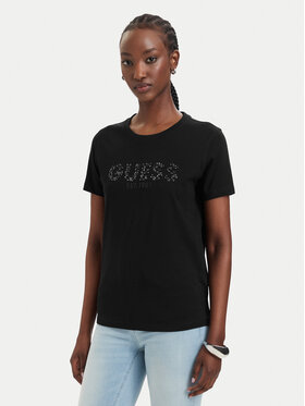Guess Guess Футболка W6GI15 K3035 Чорний Regular Fit