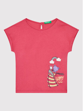 United Colors Of Benetton United Colors Of Benetton Футболка 3096G102W Рожевий Regular Fit