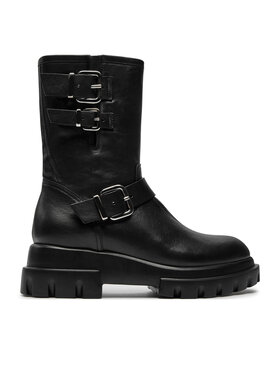 AGL Ботильйони AGL Chunky Biker D756589PGKD0711013 Чорний