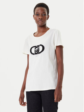 Liu Jo Sport Liu Jo Sport Camiseta TF5280 JS923 Écru Regular Fit